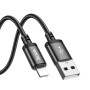 USB Data-кабель Hoco X91 USB to Lightning 2.4A 3m, Black