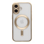 Чохол TPU Metallic Chrome Full Camera with Magsafe для iPhone 16 chrome gold