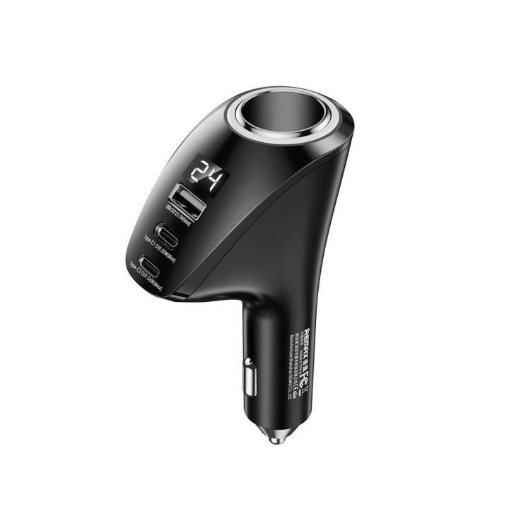 Автомобильное Зарядное Устройство Remax RCC339 2 Type-C PD 88.5W USB QC3.0 4.5A, Black