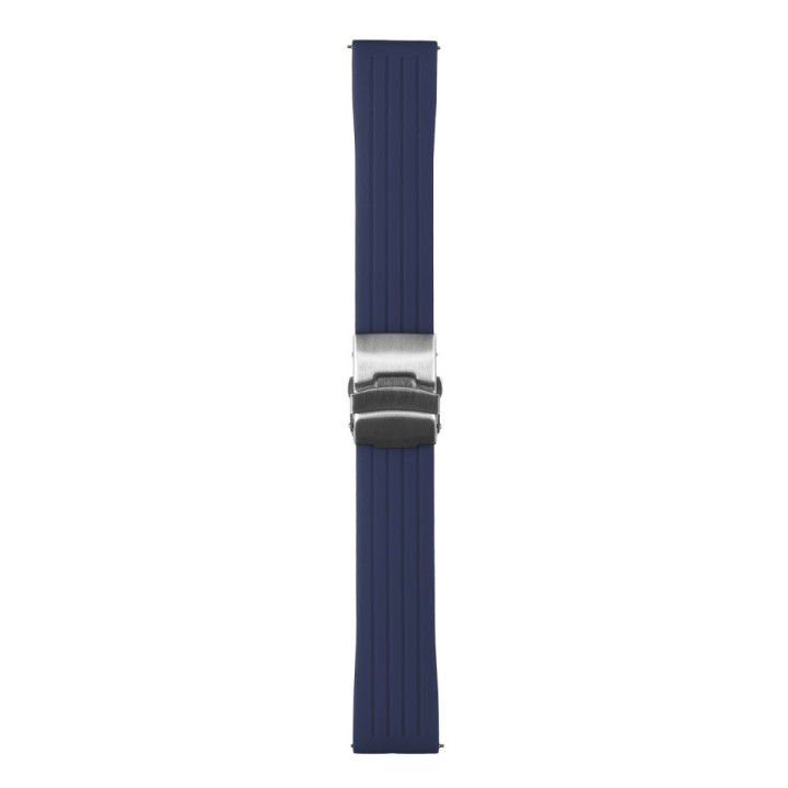 Универсальный ремешок Silicone + Metal lock для Samsung / Amazfit / Huawei 22mm, Dark blue