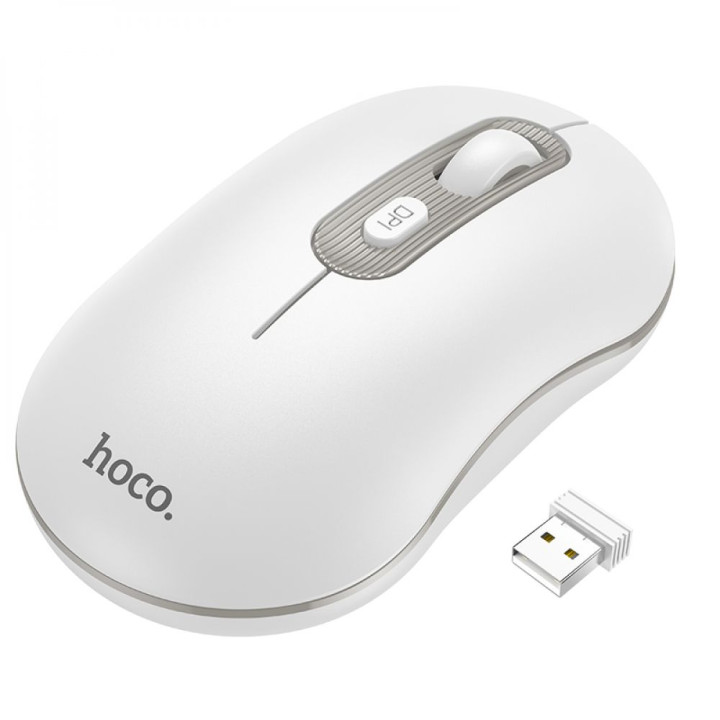 Безпровідна мишка Hoco GM21 DPI 1000-1600, White-Grey