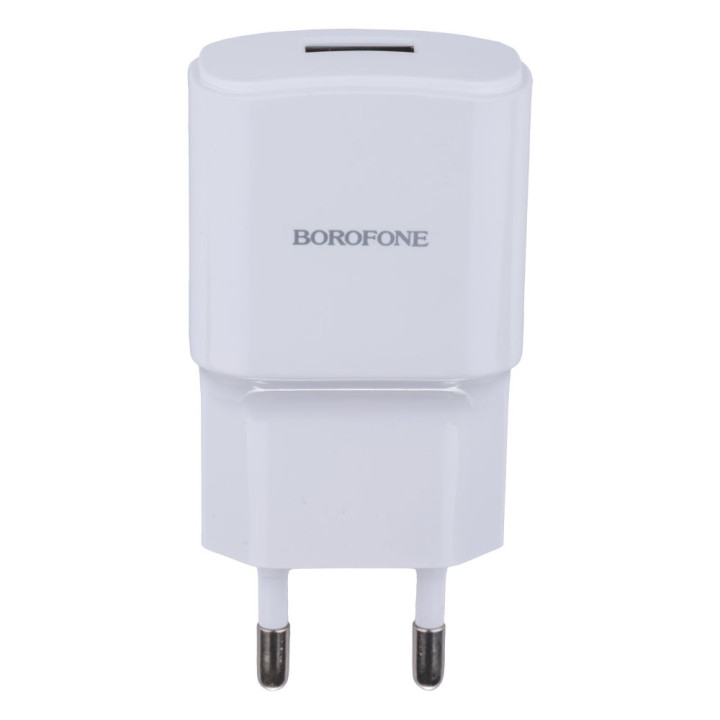 Мережевий зарядний пристрій Borofone BA48A cable Lightning 2,1A, White