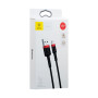 USB кабель Baseus CALKLF-C Lightning 2m, Red-Black