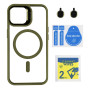 Чохол - накладка TPU+PC+Metal Stand Case with MagSafe and Camera Lenses для iPhone 16