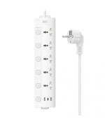 Сетевой Удлинитель XO WL19 5AC USB-A 1USB-C 2m, White