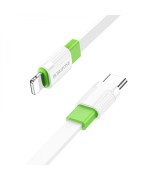 Data-кабель USB Borofone BX89 Union Type-C to Lightning PD20W 1m, White green