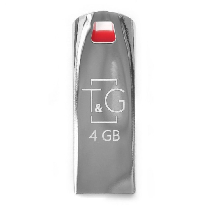 USB флешка Flash Drive T&G Chrome 115 4gb, Steel