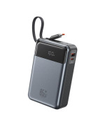 Внешний аккумулятор Power Bank XO PR267 65W с кабелем Type-C 20000mAh, Gray