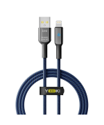 Data - кабель YOKI SMART YK-SM31 USB to Lightning 12W 1.2m, Black-Blue