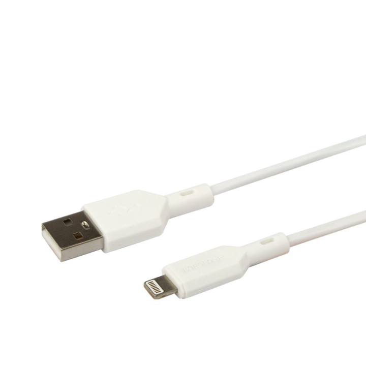 Data-Кабель USB Borofone BX70 Lightning 2.4A 1m, White