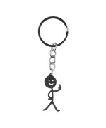 Металевий брелок Stickman для ключів, Silver