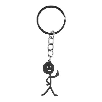 Металлический брелок Stickman для ключей, Silver