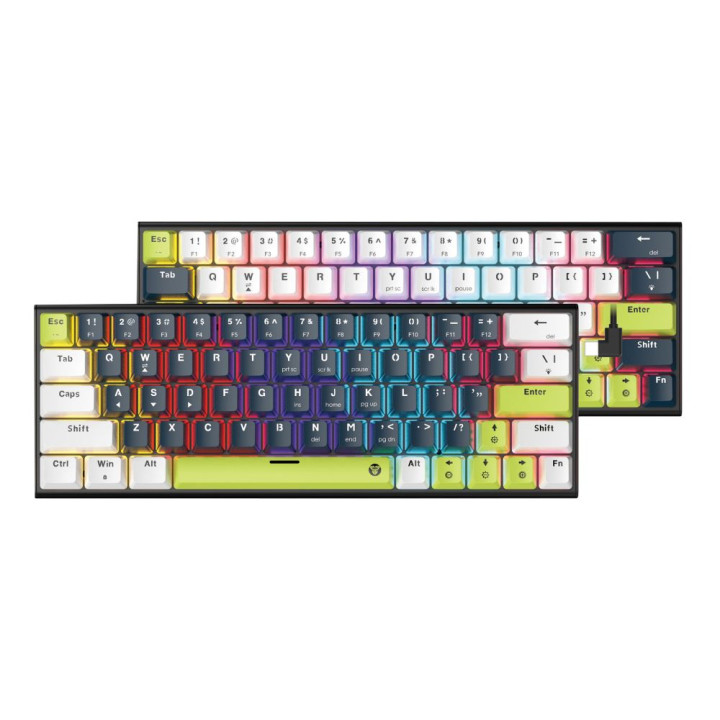 Игровая клавиатура Fantech ATOM63 MK874V2 Mori Red Switch с RGB-подсветкой, Blue