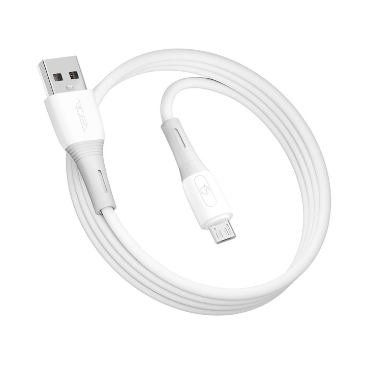 USB-кабель Ridea RC-SI35 Silicone Pro Micro-USB 3A 1м, White