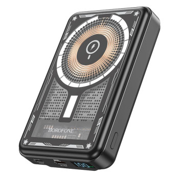 Портативна мобільна батарея Power Bank Borofone BJ29 PD20W magnetic digital display 10000mAh, Black
