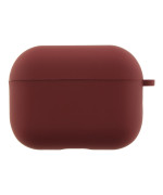 Чехол - футляр Silicone Case with microfibra для Airpods Pro 3, Maroon