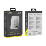Внешний аккумулятор Power Bank YOKI Trinity YK-MPT1020 Type-C PD 20W / Qi 15W 10000mAh, Silver