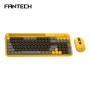 Комплект беспроводная клавиатура и мыша Fantech Go WK899 MOCHI, Black-Yellow