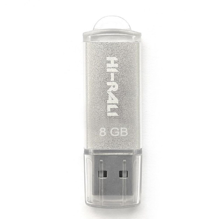USB флешка Flash Drive Hi-Rali Rocket 8gb, Steel