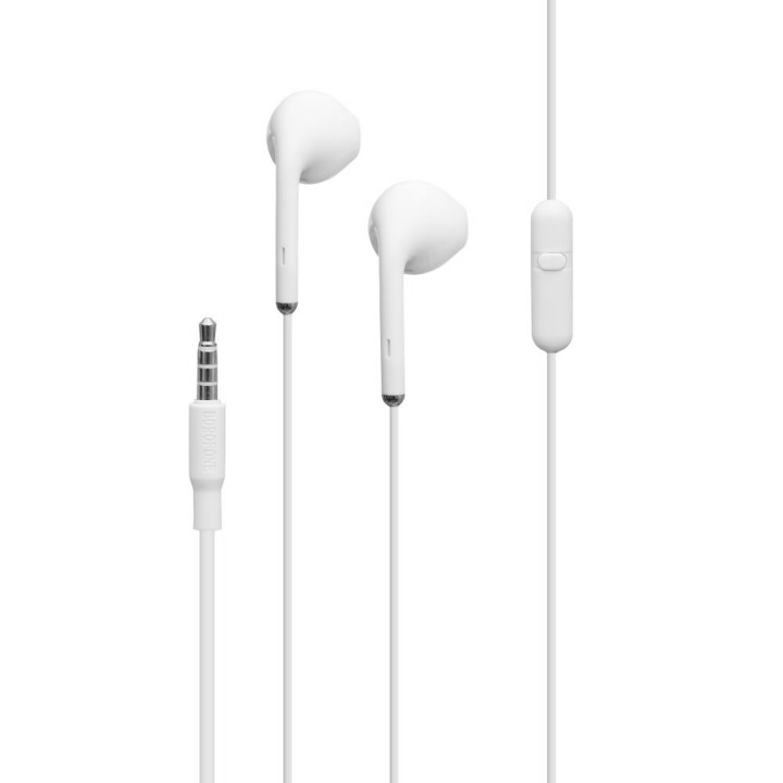Наушники-гарнитура Borofone BM46 jack 3,5 мм 1.2m, White