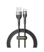 Data - кабель YOKI EXTRA YK-EX11 USB to Type-C 60W 1.2m, Black