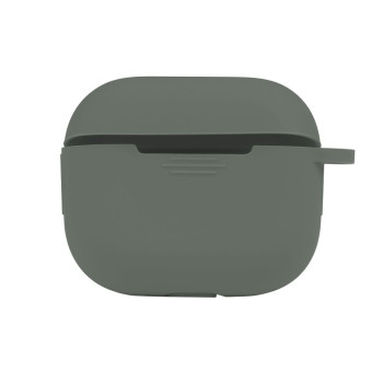Чехол-футляр для наушников Silicone Case with microfibra для Airpods 4, Pine green