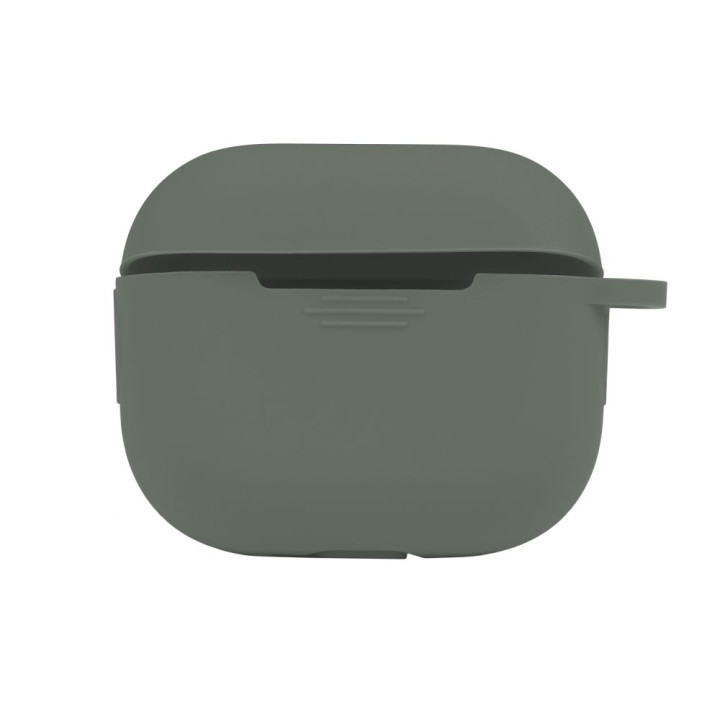 Чехол-футляр для наушников Silicone Case with microfibra для Airpods 4, Pine green