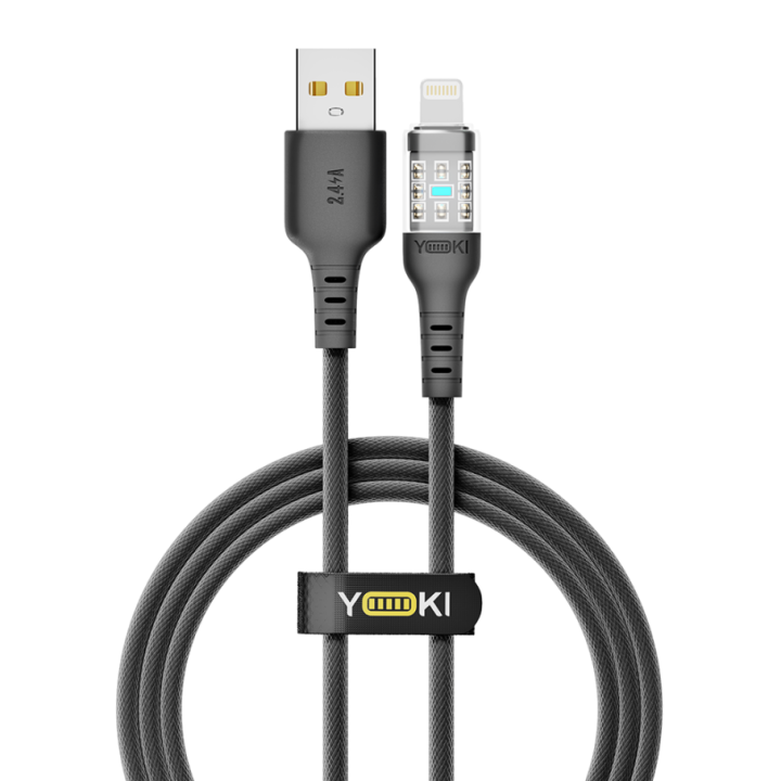 Data - кабель YOKI CYBER YK-CY23 USB to Lightning 12W 1.2m, Black
