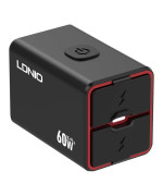 Зарядний пристрій для автомобілів та мотоциклів LDNIO C108 60W, Black