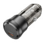 Автомобильное Зарядное Устройство Borofone BZ24 QC3.0 / PD20W cable Type-C to Type-C, Transparent black