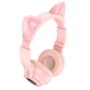 Bluetooth Стерео Гарнитура Borofone BO18 Cat Ear 400 mAh, Pink