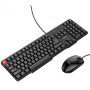 Проводная клавиатура и мышь Hoco GM16, Black