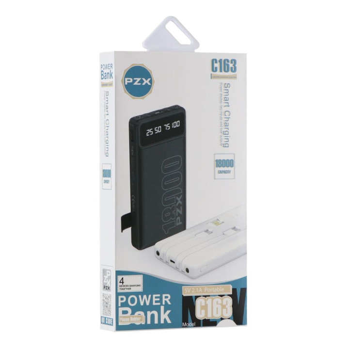 Портативная батарея Power Bank Kingleen PZX C163 18000 mAh, White