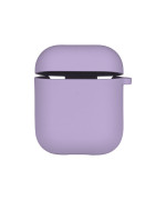 Чехол футляр Silicone Case with microfibra для Airpods 1/2, Elegant purple
