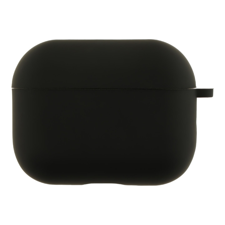 Чехол - футляр Silicone Case with microfibra для Airpods Pro 3, Black