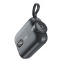 Внешний аккумулятор Power Bank XO PR260 Type-C cable digital fast charger 20W 10000mAh, Black
