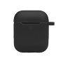 Чехол Silicone Case with hook для Airpods 1 / 2, Black