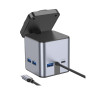 Док-станция Hoco HB49 HD / USB3.0 / SD / TF / RJ45 Wireless 15W, Gray