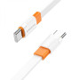 Data-кабель USB Borofone BX89 Union Type-C to Type-C 60W 3A 1m, White-orange