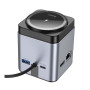 Док-станция Hoco HB49 HD / USB3.0 / SD / TF / RJ45 Wireless 15W, Gray