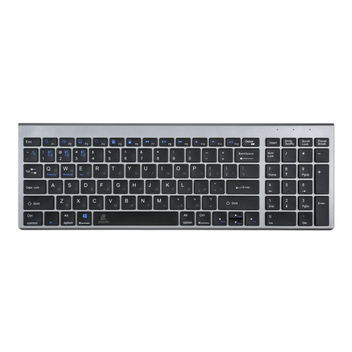 Бездротова bluetooth клавіатура JEQANG JB-386, Steel