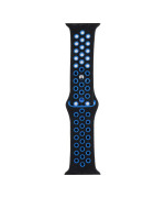 Ремінець Silicone Nike для Apple Watch 38/40mm + Protect Case, 08, Black-Blue