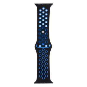 Ремешок Silicone Nike для Apple Watch 38 / 40mm + Protect Case, 08, Black-Blue