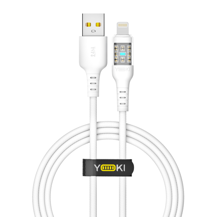 Data - кабель YOKI CYBER YK-CY23 USB to Lightning 12W 1.2m, White