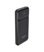 Зовнішній акумулятор Power Bank YOKI MaxCap YK-PMC1021 USB QC3.0 22.5W / Type-C PD2OW with cable 10000mAh, Black