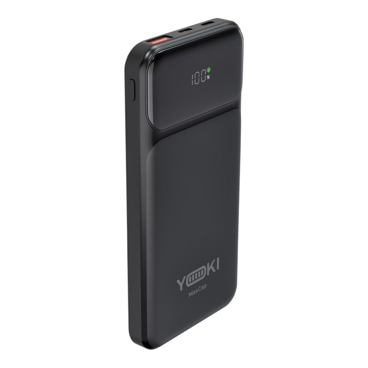 Зовнішній акумулятор Power Bank YOKI MaxCap YK-PMC1021 USB QC3.0 22.5W / Type-C PD2OW with cable 10000mAh, Black