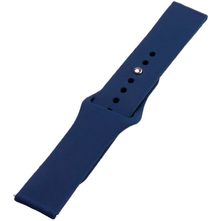 Ремінець Silicone 22mm Original Button Design для Samsung / Amazfit / Huawei, Midnight Blue