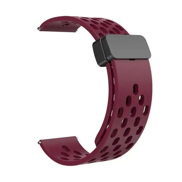 Ремешок Silicone 20mm With Magnetic для Samsung / Amazfit / Huawei, Wine Red