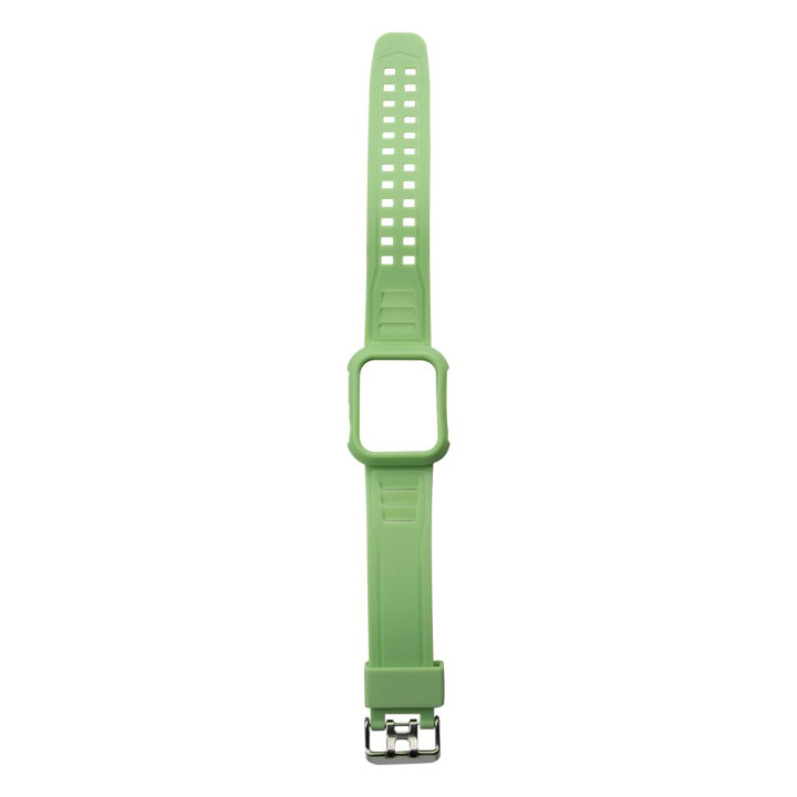 Ремінець Silicone Shine для Apple Watch 40/41 mm + Protect Case, Light Green