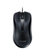 Дротова USB Миша TWolf V12, Black